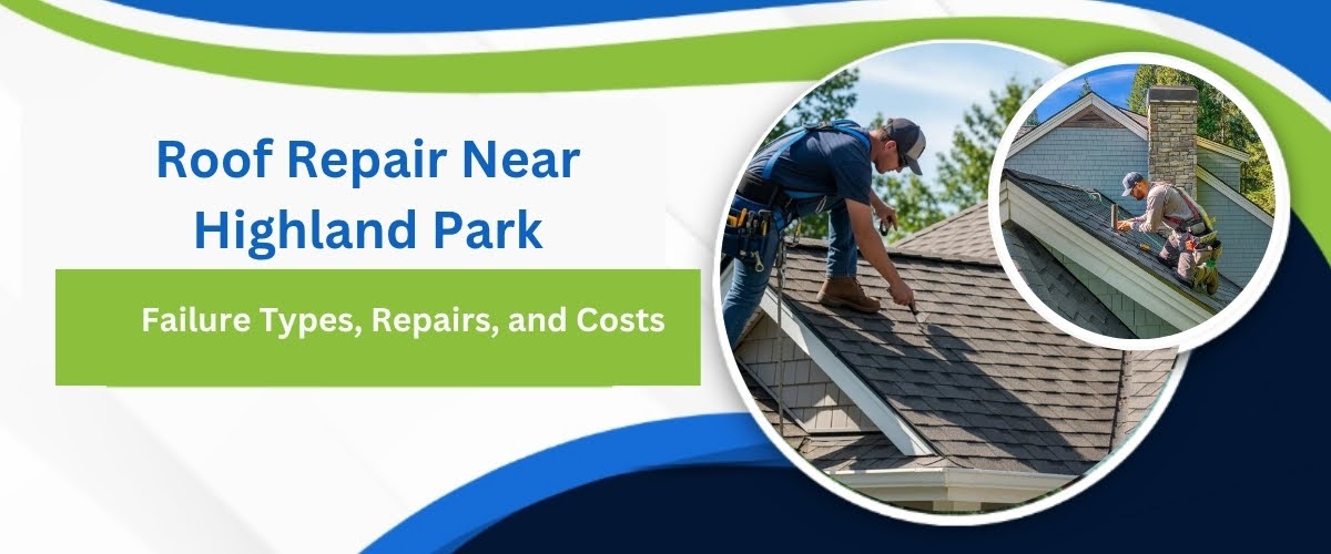 Roof Repair Near Highland Park: Common Failure Types, What Each Repair Involves, and What It Costs