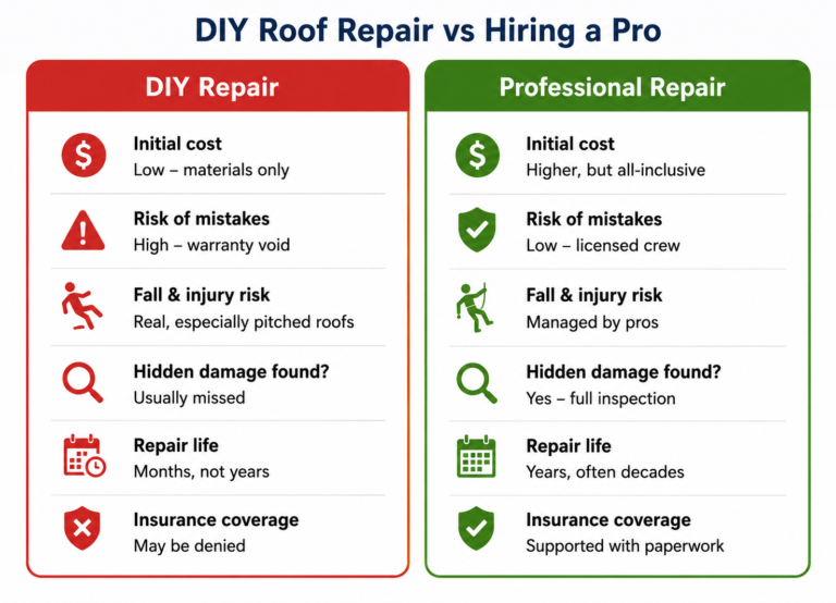 DIY vs professional roof repair guide