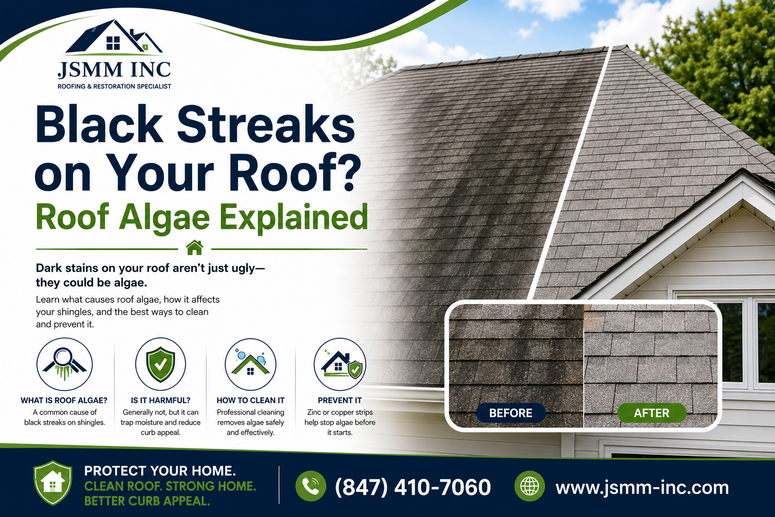 Black Streaks on Your Roof