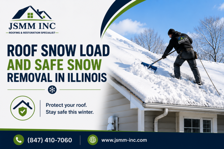 Roof snow load removal services in Illinois