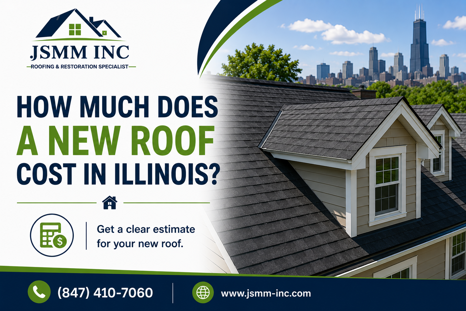 Roofing services estimate in Illinois