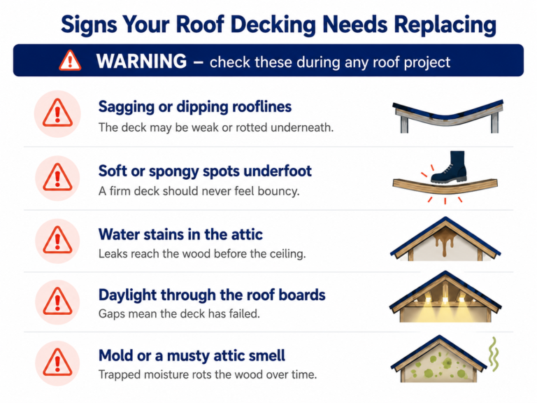 Signs your roof decking needs replacing