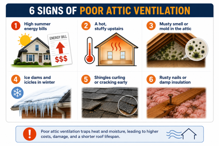 Six common signs that your attic is not getting enough airflow