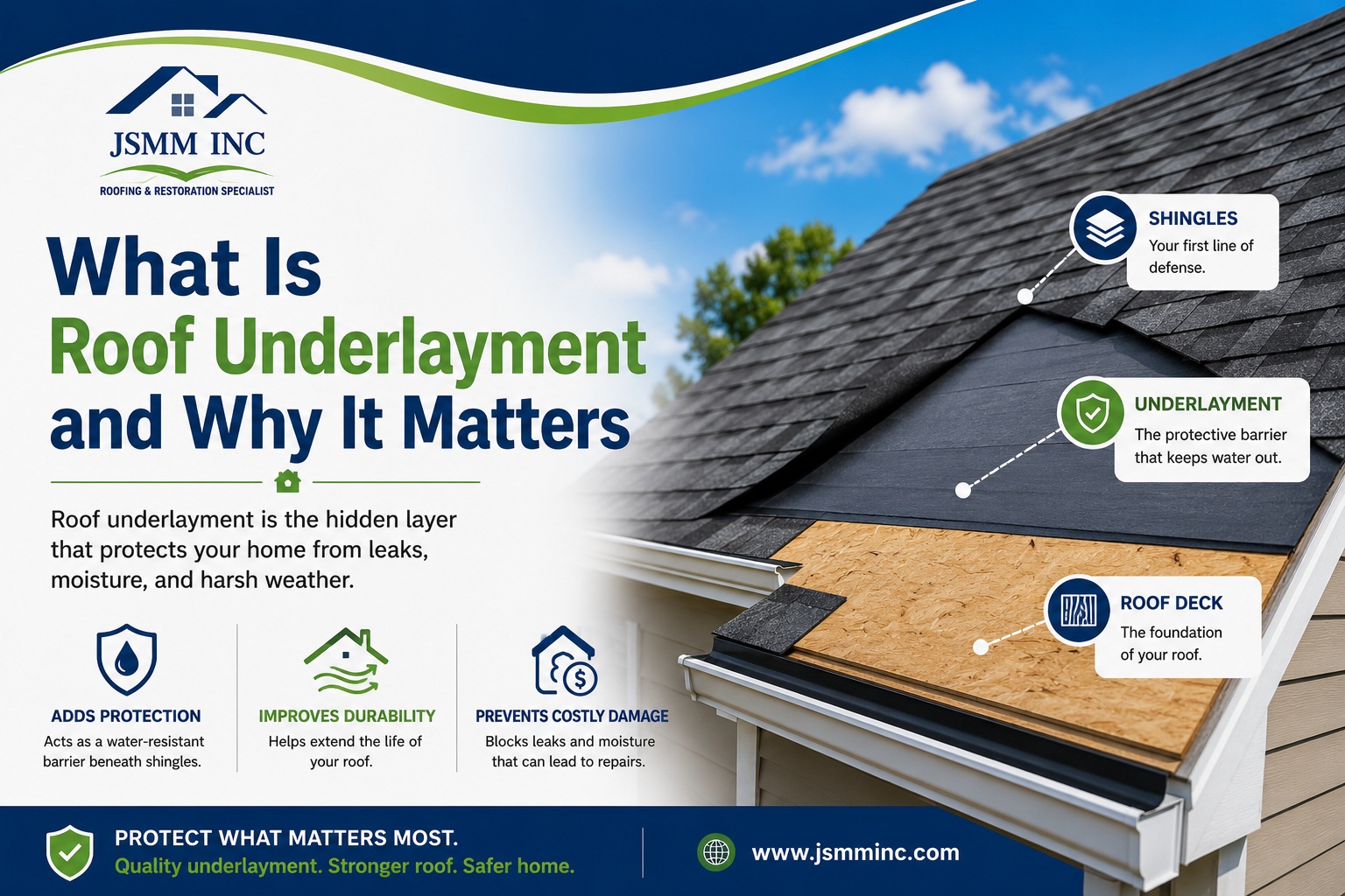 Roof Underlayment and Why It Matters
