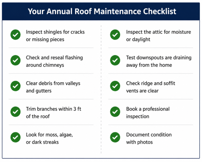 Your annual roof maintenance checklist