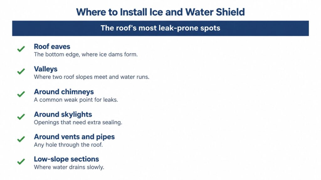 Where Do You Need Ice and Water Shield?