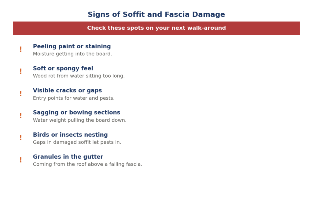 Signs of Soffit and Fascia Damage