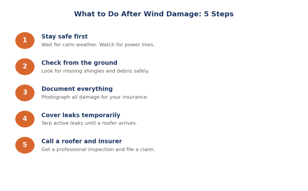 What to Do After Wind Damages Your Roof