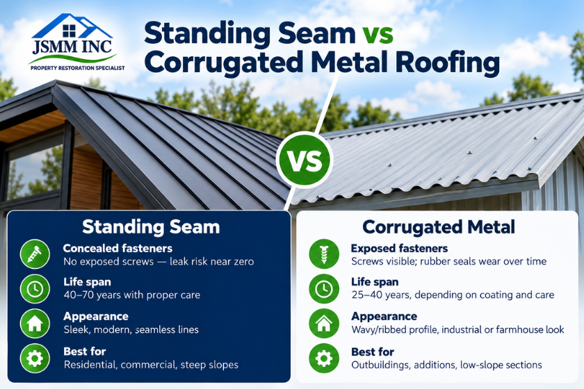 Standing Seam vs Corrugated Metal Roofing Which Is Right for You