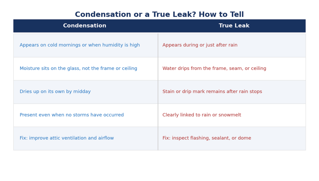 Is It Actually a Leak — or Condensation?